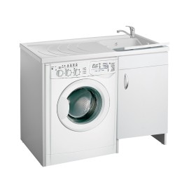 Coprilavatrice bianco 109x60 cm versione destra - Serie Eco Negrari 6008DX