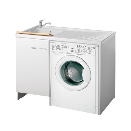 Lavatoio 109x60 cm bianco versione sinistra - Serie Magica Negrari 2008SX