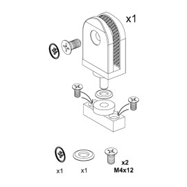 Cerniera di ricambio per porta New Plus Idrobric RB300CF24