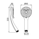 Doccino serie ninfea 2 getti cromato Idrobric BLIDOC0052CR