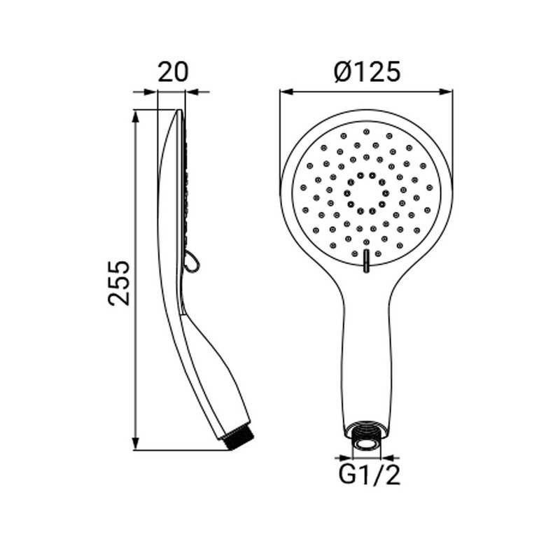 Doccino serie slim cromato, a 3 getti Idrobric BLIDOC0132CR