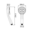 Doccia serie lady a tre getti cromata Idrobric BLIDOC0190CR