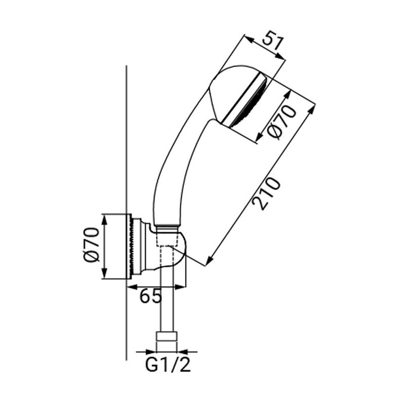 Duplex serie pratika a 3 getti, cromato Idrobric BLIDUP0040CR