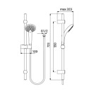 Saliscendi serie idealjeat cromato con doccino a 3 getti Idrobric BLISAL0144CR