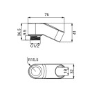 Supporto doccino per miscelatore vasca cromato Idrobric BLISUP010AB Supporto doccino per miscelatore vasca cromato Idrobric BLISUP010AB