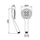 Doccetta cromata a 5 getti - serie Anafi Idrobric CAVDOC0236CR