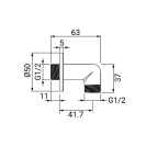 Angolo con rosone per saliscendi Idrobric F0208 CR