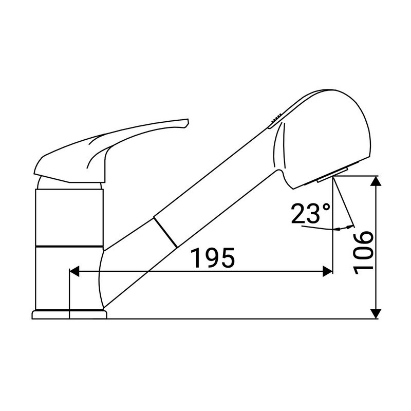 Rubinetto lavello monoforo con doccia estraibile Idrobric J46214