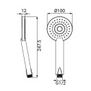 Doccetta cromata a 1 getto con risparmio d'acqua - serie delos Idrobric SAPDOC0221CR