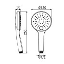 Doccino cromato a 3 getti con pulsante comando - serie koleos Idrobric SAPDOC0234CR