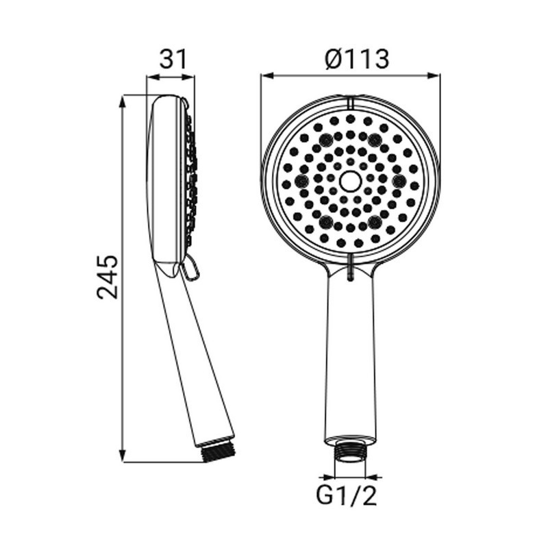 Doccino cromato a 5 getti - serie Idra Idrobric SAPDOC0241CR