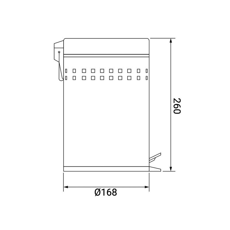 Pattumiera in acciaio 3lt con feritoie Idrobric SCAACC0024PF