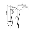 Colonna doccia cromata - Serie Kube Idrobric SCACOL0042CR Colonna doccia cromata - Serie Kube Idrobric SCACOL0042CR