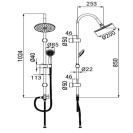 Colonna doccia in metallo cromato e doccino a 3 getti - serie mali Idrobric SCACOL0163CR