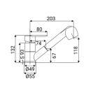 Rubinetto lavello serie ray bocca girevole ed estraibile, cromato Idrobric SCARUB0179CR