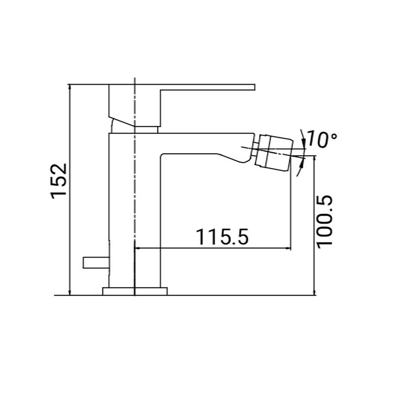 Rubinetto bidet serie esse2 Idrobric SCARUB0246CR