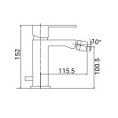 Rubinetto bidet serie esse2 Idrobric SCARUB0246CR