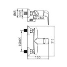 Rubinetto esterno doccia cromato - serie livina Idrobric SCARUB0500CR