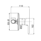Rubinetto incasso doccia serie livina Idrobric SCARUB0502CR