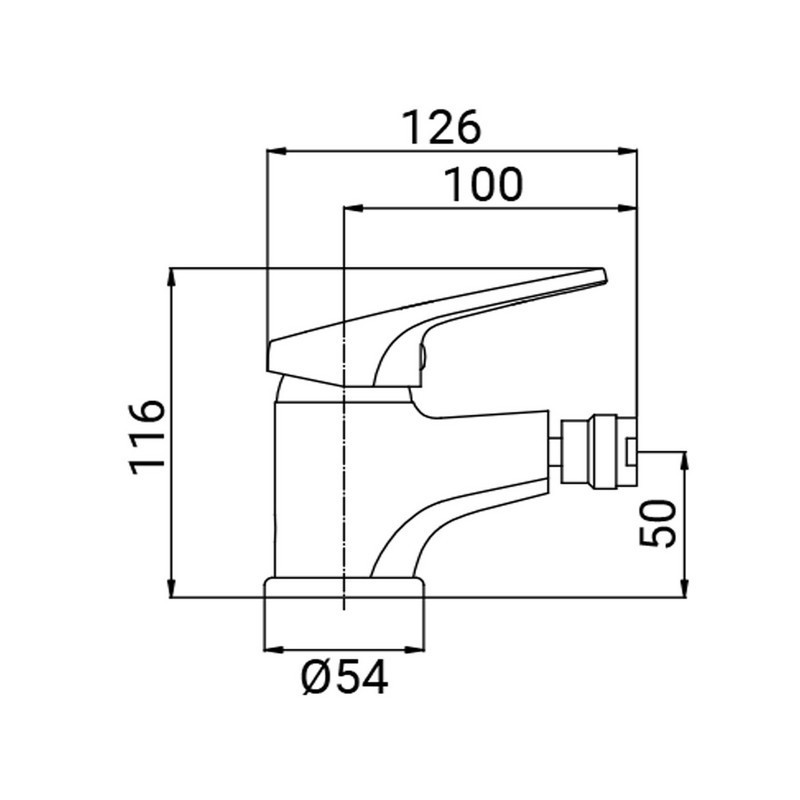 Miscelatore serie mia per bidet cromato Idrobric SCARUB0724CR Miscelatore serie mia per bidet cromato Idrobric SCARUB0724CR