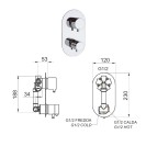 Miscelatore termostatico doccia con deviatore 5 posizioni - serie minimal thermo Remer NT95