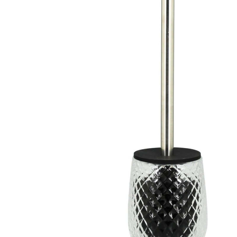 Portascopino in vetro trasparente - serie Ghiaccio Aquasanit QL8140AT