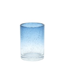 Bicchiere in vetro azzurro sfumato - serie Drops Aquasanit QL2100AT