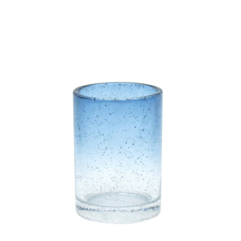 Bicchiere in vetro azzurro sfumato - serie Drops Aquasanit QL2100AT