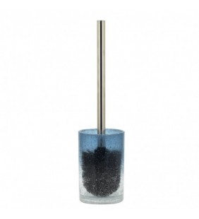Portascopino in vetro azzurro sfumato - serie Drops Aquasanit QL2140AT