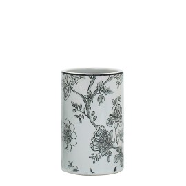 Bicchiere in ceramica bianco con decori - serie Fiori Aquasanit QL3100WW