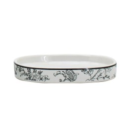 Portasapone in ceramica bianco con decori - serie Fiori Aquasanit QL3110WW