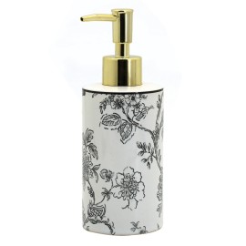Dispenser in ceramica bianco con decori - serie Fiori Aquasanit QL3120WW