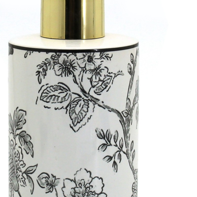 Dispenser in ceramica bianco con decori - serie Fiori Aquasanit QL3120WW