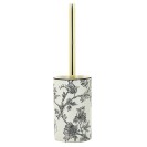 Portascopino in ceramica bianco con decori - serie Fiori Aquasanit QL3140WW