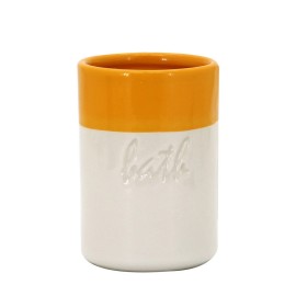 Bicchiere in ceramica giallo/bianco - serie Bath Aquasanit QL4100GW