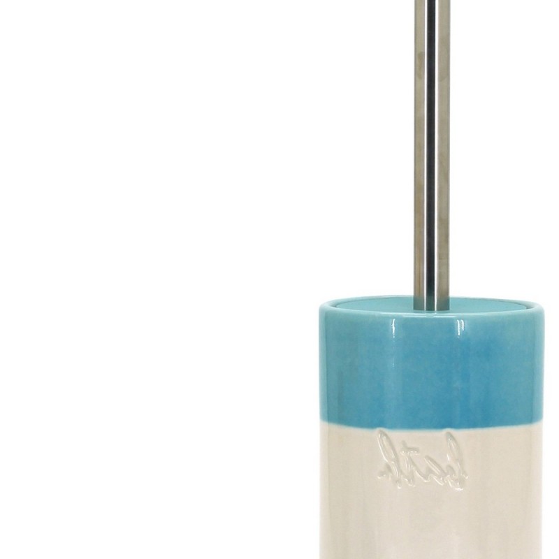Portascopino in ceramica blu/bianco - serie Bath Aquasanit QL4140BW