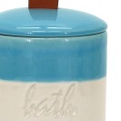 Barattolo in ceramica con coperchio blu/bianco - serie Bath Aquasanit QL4150BW