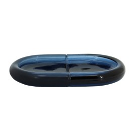 Portasapone in vetro blu - serie Notte Aquasanit QI9110BL