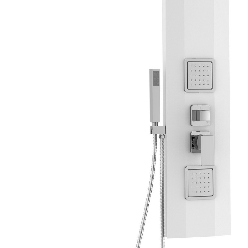 Pannello doccia quadrato bianco - Serie Cancun Idrobric SCACOL0181BI