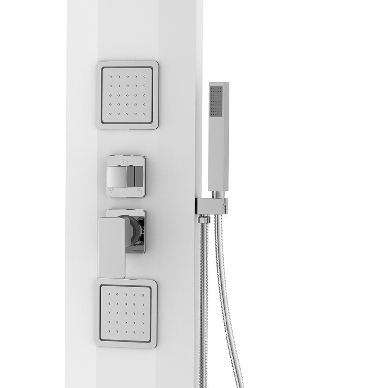 Pannello doccia quadrato bianco - Serie Cancun Idrobric SCACOL0181BI