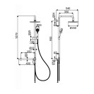 Colonna doccia con maniglione di sicurezza - Serie Samos Idrobric SCACOL0177CR