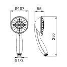 Doccia cromata a 7 getti - Serie Apollo Idrobric SAPDOC0265CR