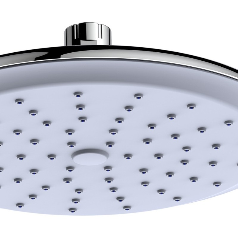Soffione cromato e grigio con sistema autopulizia calcare - Serie Kratos Idrobric SAPSOF0089CR