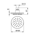 Soffione tondo cromato - Serie Evia Idrobric SAPSOF0096AC
