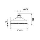 Soffione in ottone cromato - Serie Itaca Idrobric SAPSOF0093CR
