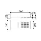 Soffione a muro con funzione pioggia e cascata - Serie Arcadia Idrobric SAPSOF0094AC