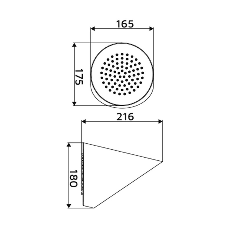 Soffione a muro tondo ø17cm - Serie Delfi Idrobric SAPSOF0098AC