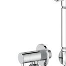 Duplex idroscopino tondo flessibile 150 cm con supporto e rubinetto Idrobric SAPDUP0076CR