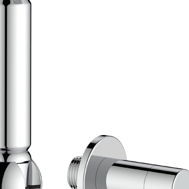 Duplex idroscopino tondo flessibile 150 cm con supporto e rubinetto Idrobric SAPDUP0076CR