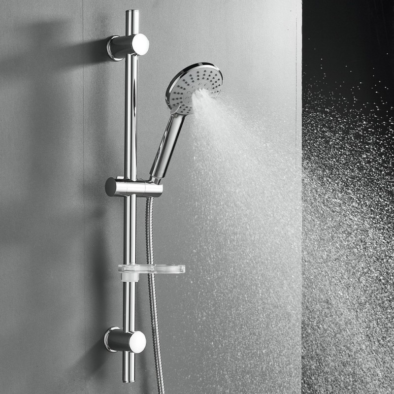 Saliscendi Mirto cromo asta con 2 supporti regolabili Idrobric SAPSAL0153CR
